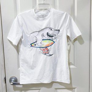 NEW GAP Boys Surfer Shark Rashguard Swim Tee XL 12 NWT